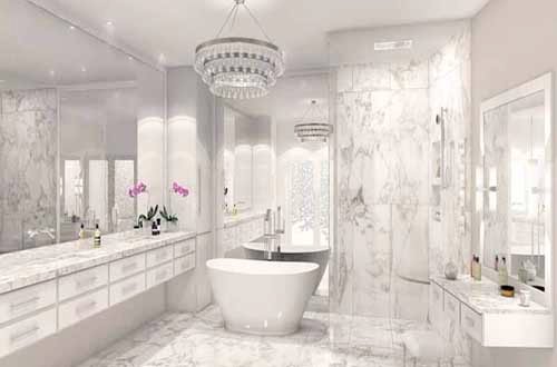 Luxury Design Ft Lauderdale Marble Glass Master Bath 500x330