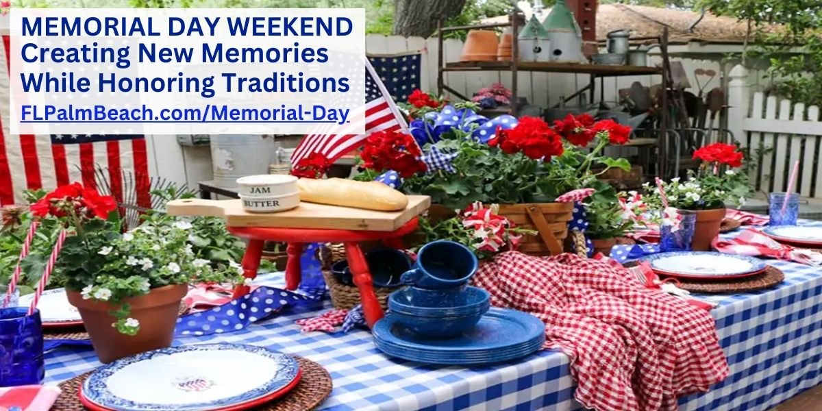 Memorial Day Weekend Events Decorated Picnic Table Image)