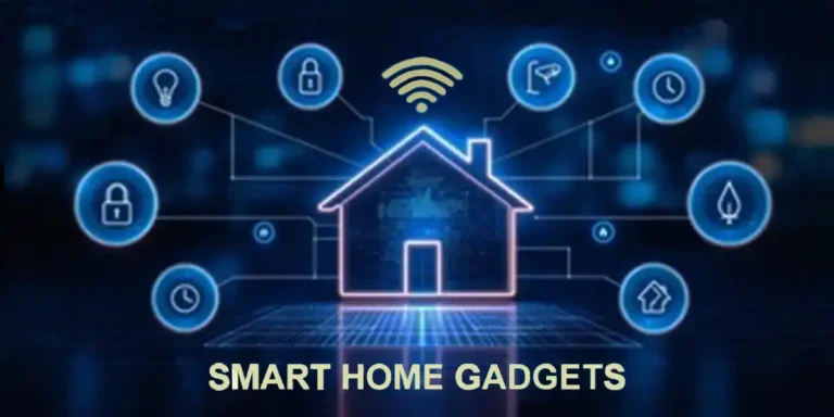 Smart Home Gadgets Clipart Icons Yellow Title